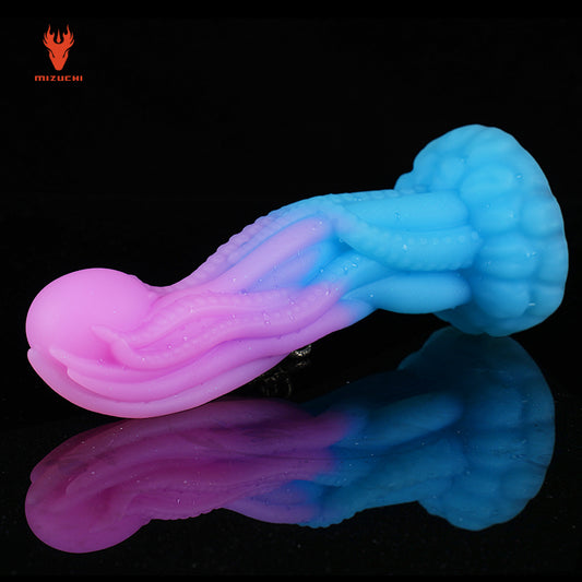 Liquid Silicone Night Glow Unicorn Penis With Suction Cup