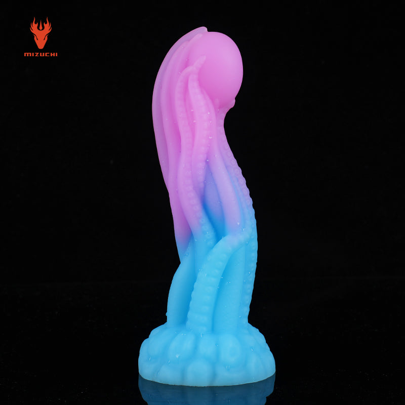 Liquid Silicone Night Glow Unicorn Penis With Suction Cup