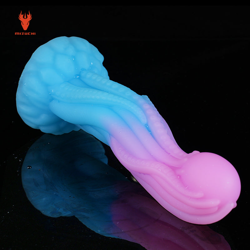 Liquid Silicone Night Glow Unicorn Penis With Suction Cup